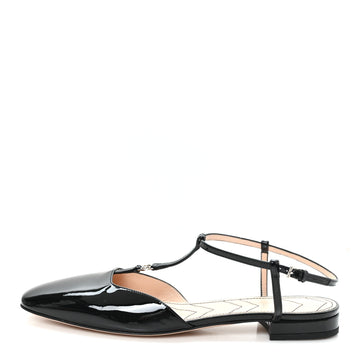 Gucci Vernice Crystal Double G Ballet