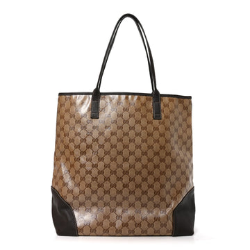 Gucci Crystal Shopping Tote Dark Brown