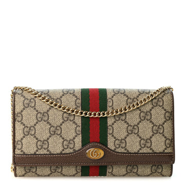 Gucci Gg Supreme Web Ophidia Wallet On