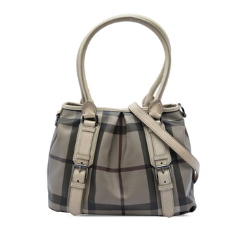 Burberry Small Smoke Check Coated Canvas
