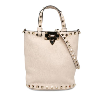 Valentino Leather Rockstud Bucket Bag
