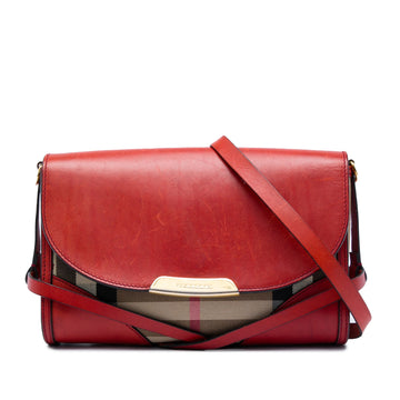 Burberry Leather And House Check Canvas