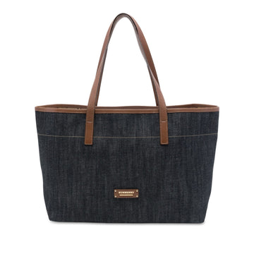Burberry Denim Tote Pre-Loved Blue