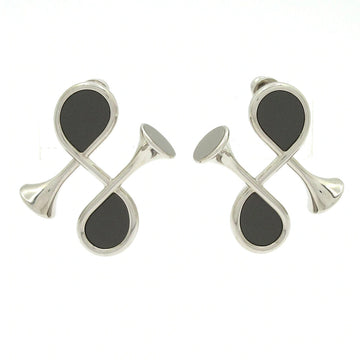 Hermes Cor H Silver Hardware Earrings
