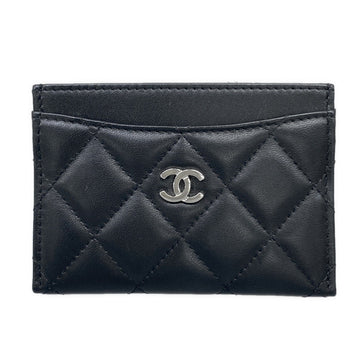 Chanel Matelasse Black Lambskin Card