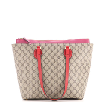 Gucci Linea A Zip Tote Gg Coated Canvas