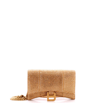 Balenciaga Hourglass Chain Wallet Suede