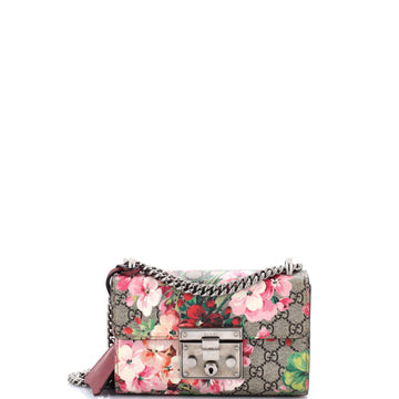 Gucci Padlock Shoulder Bag Blooms Print