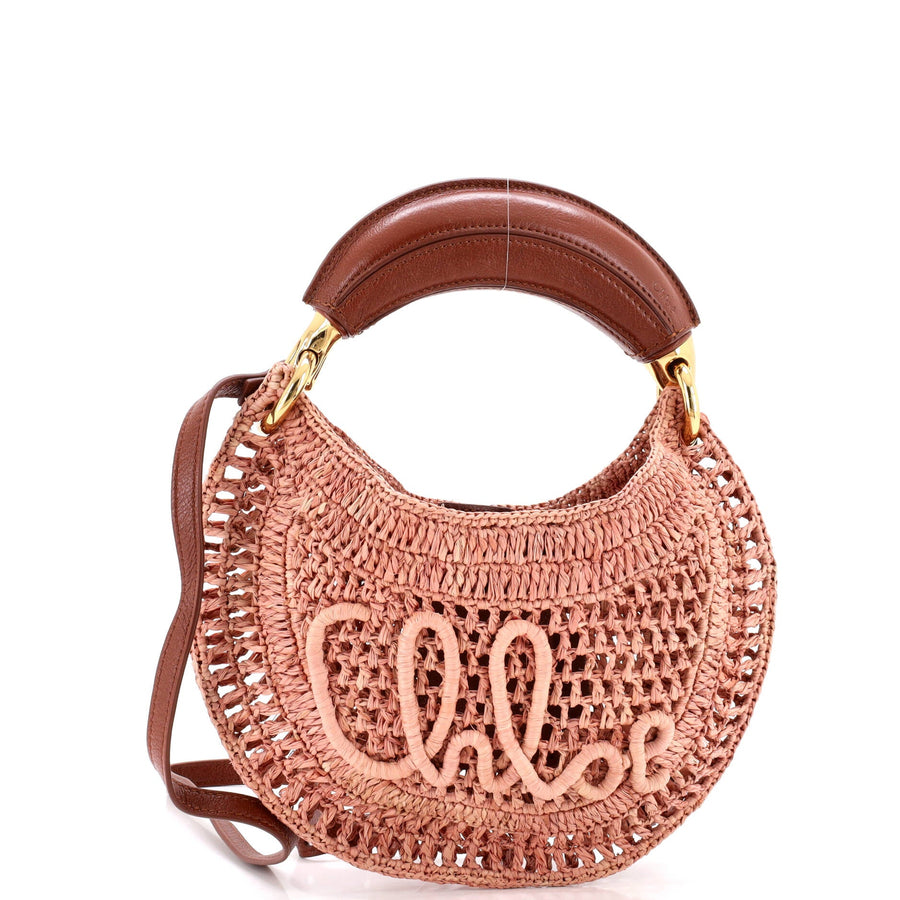 Chloe Summer Banana Hobo Woven Raffia