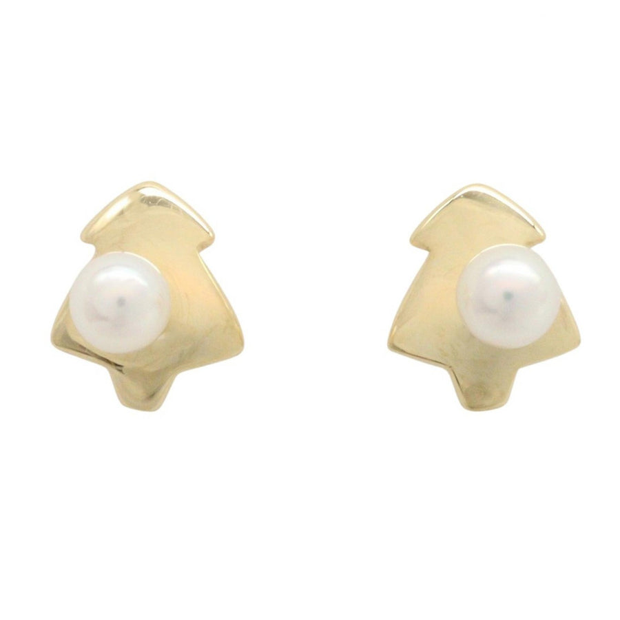 Mikimoto Pearl Pierced Earrings 18Kyg