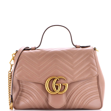 Gucci Gg Marmont Top Handle Flap Bag
