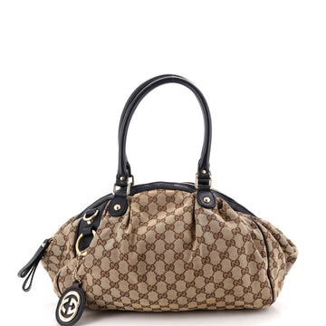 Gucci Sukey Boston Bag Gg Canvas