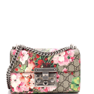 Gucci Padlock Shoulder Bag Blooms Print