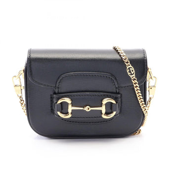 Gucci Horsebit Shoulder Bag Leather Mini