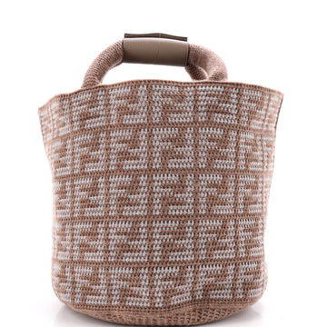 Fendi Shopper Tote Zucca Crochet