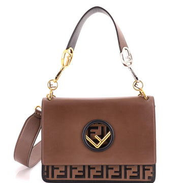Fendi Kan I F Shoulder Bag Leather With