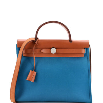 Hermes Herbag Zip Leather And Toile 31