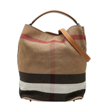 Burberry Ashby Bag House Check Canvas