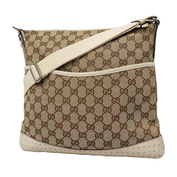Gucci Zip Messenger Bag Gg Canvas With
