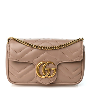 Gucci Calfskin Matelasse Super Mini Gg