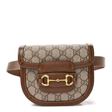 Gucci Gg Supreme Horsebit Belt Bag Beige