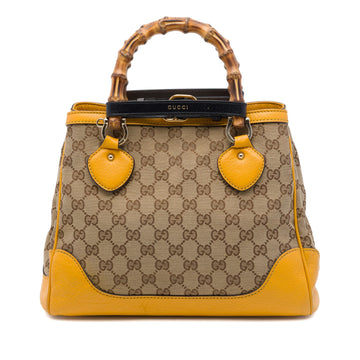 Gucci Gg Canvas Bamboo Diana Top Handle
