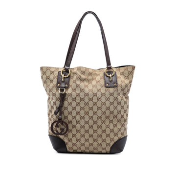 Gucci Gg Canvas Charm Tote Pre-Loved