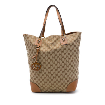 Gucci Large Gg Canvas Charm Tote Pre-