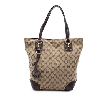 Gucci Gg Canvas Charm Tote Pre-Loved