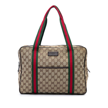 Gucci Gg Canvas Web Business Bag Pre-