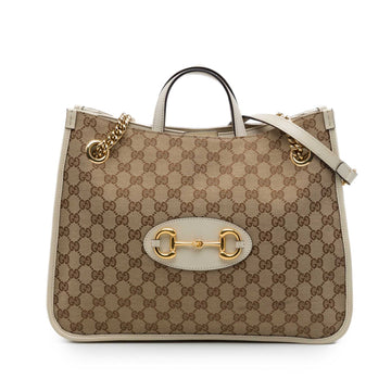 Gucci Medium Gg Canvas Horsebit Chain
