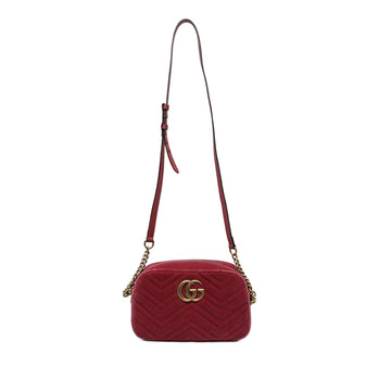 Gucci Small Gg Marmont Matelasse Velvet