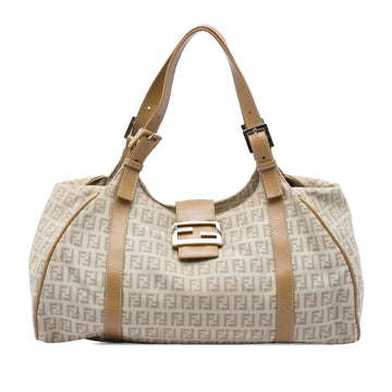 Fendi Zucchino Canvas Shoulder Bag Pre-