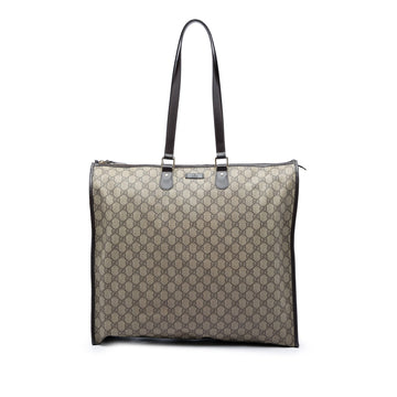 Gucci Gg Supreme Tote Pre-Loved Beige