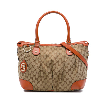 Gucci Gg Canvas Sukey Satchel Pre-Loved