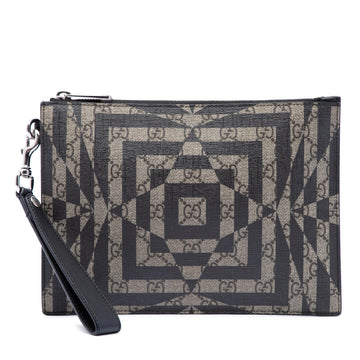 Gucci Gg Supreme Caleido Clutch Pre-