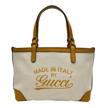 Gucci Craft Cream Orange Canvas Leather
