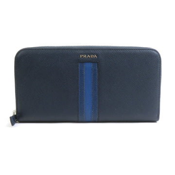 Prada Zip Around Long Wallet Navy