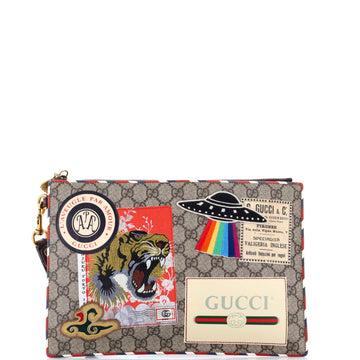 Gucci Courrier Pouch Gg Coated Canvas