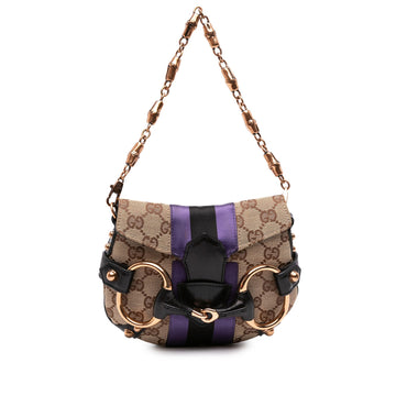 Gucci Mini Gg Canvas Horsebit Web Chain
