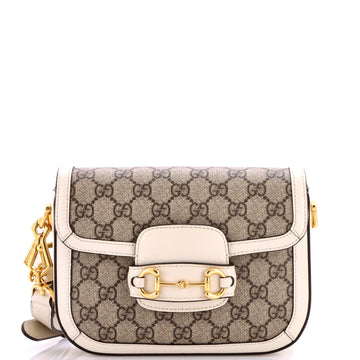 Gucci Horsebit Shoulder Bag Gg Coated