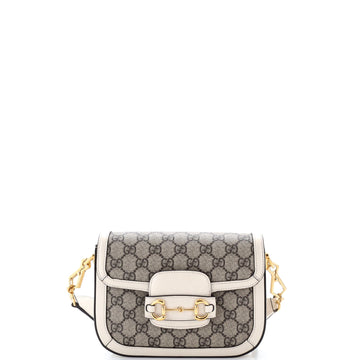 Gucci Horsebit Shoulder Bag Gg Coated