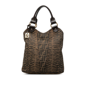 Fendi Zucca Zebra Print Canvas Diavolo