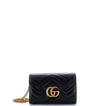 Gucci Gg Marmont Chain Wallet Matelasse
