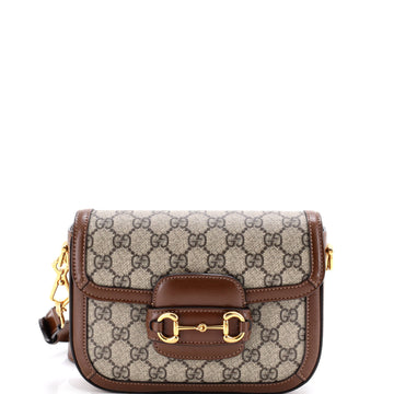 Gucci Horsebit Shoulder Bag Gg Coated