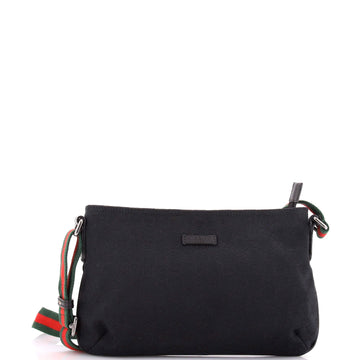 Gucci Web Strap Messenger Bag Gg Canvas