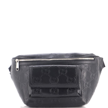 Gucci Front Pocket Belt Bag Gg Embossed