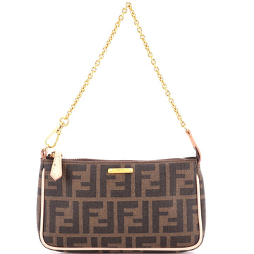 Fendi Chain Pochette Zucca Coated Canvas
