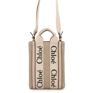 Chloe Woody Convertible Tote Canvas With