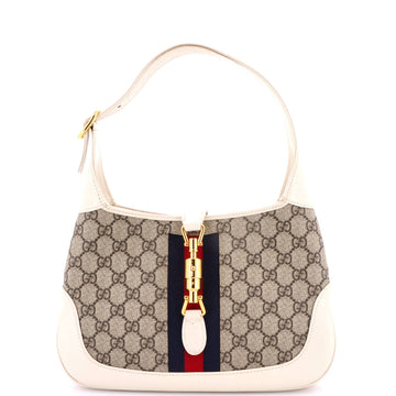 Gucci Jackie Hobo Gg Coated Canvas Small